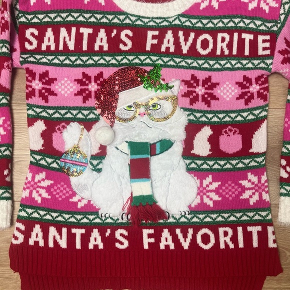 Santa's Favorite Christmas Sweater size M Christmas Party Festive - Picture 2 of 3